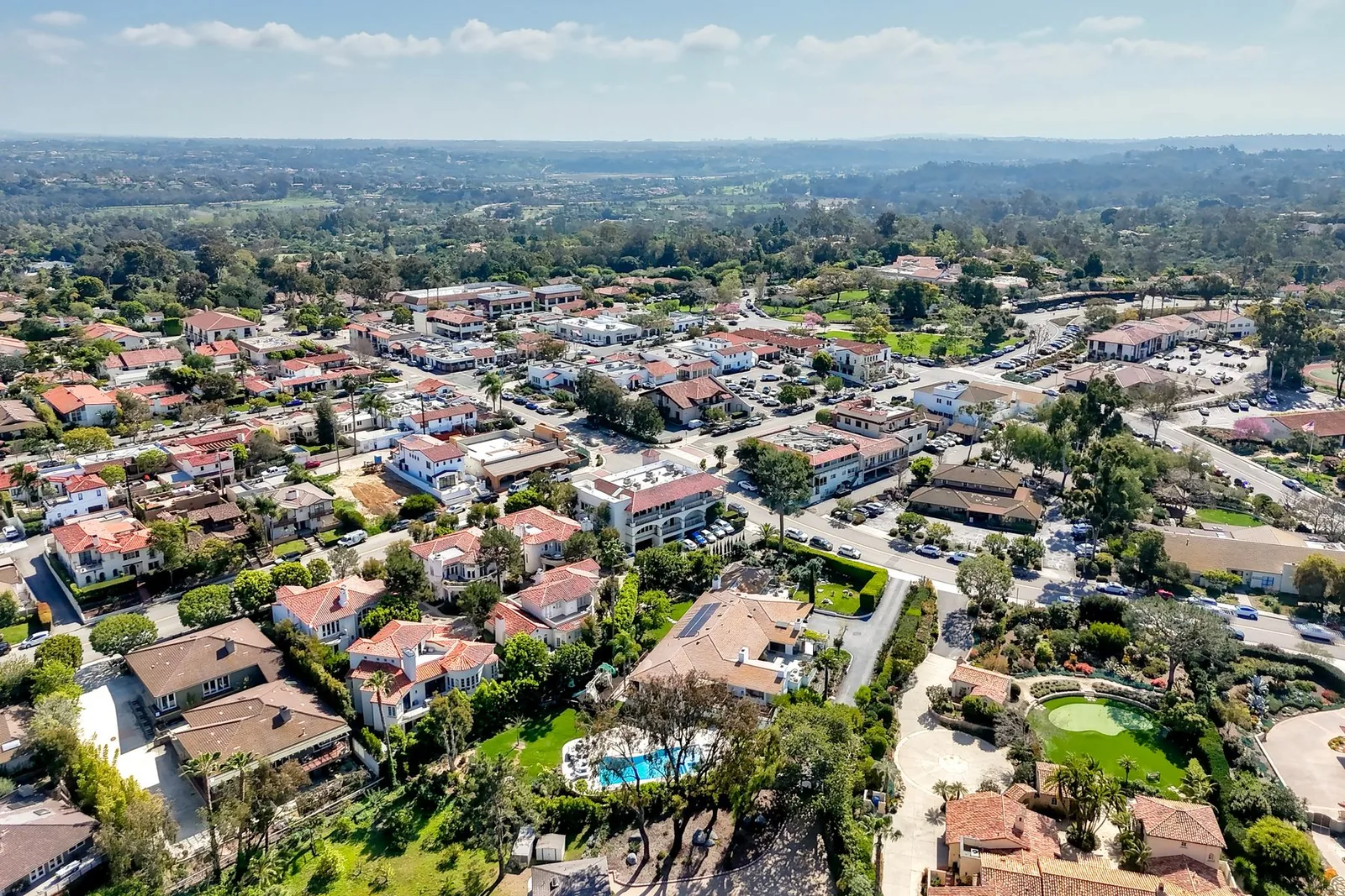 Aerial view of Rancho Santa Fe Village