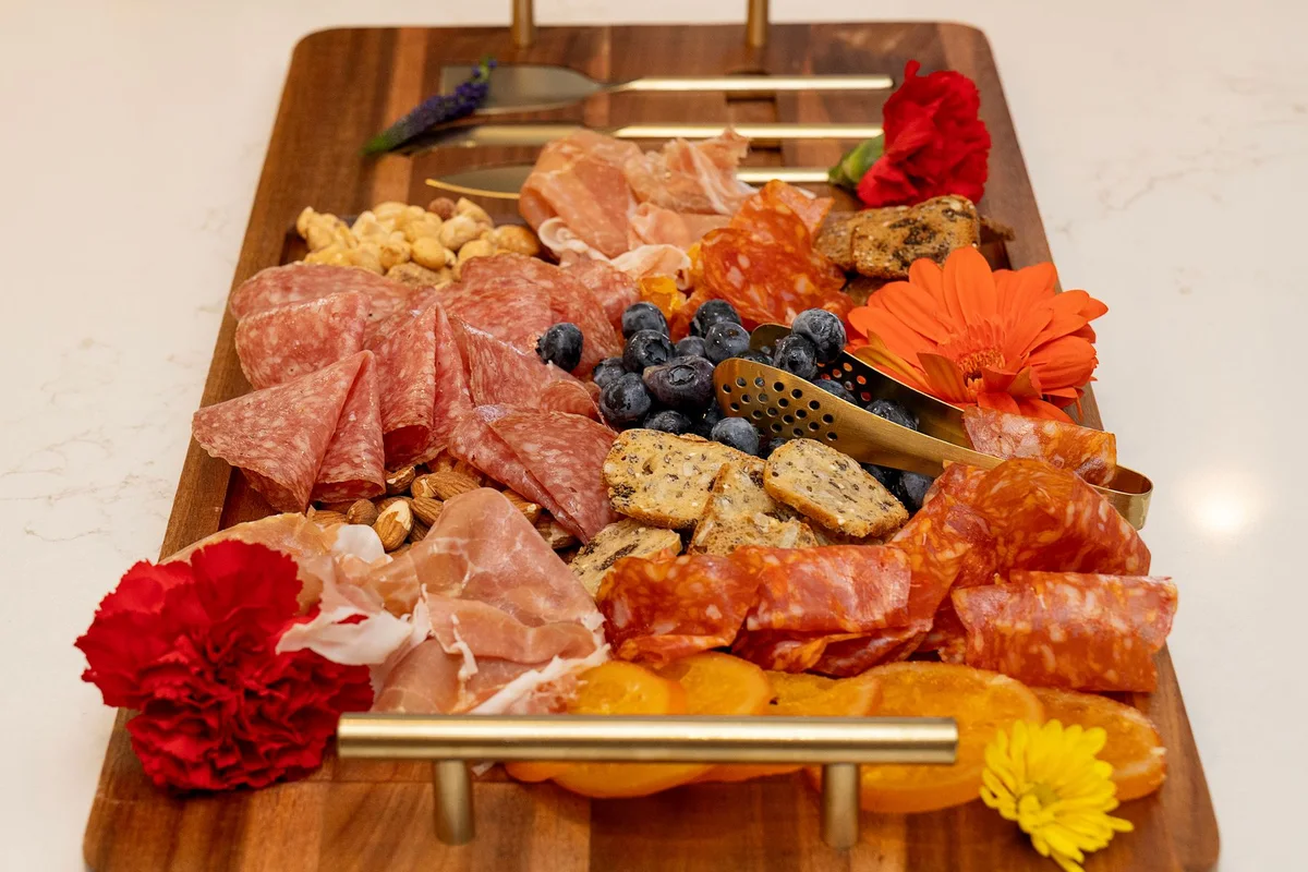Charcuterie board prepared by Chef Julia Shelley
