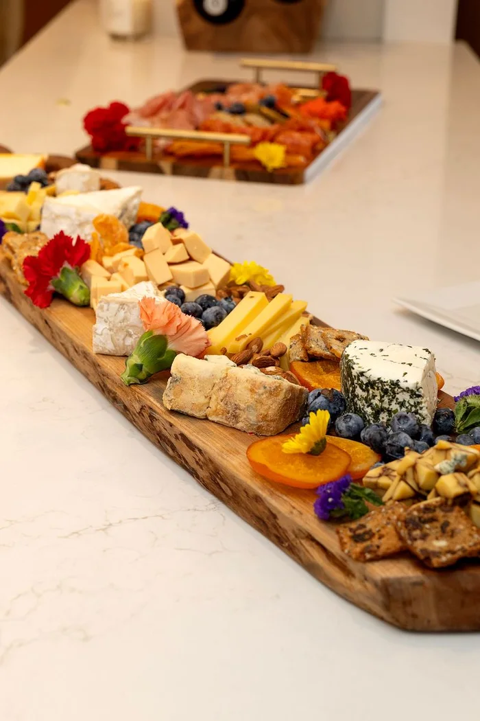 Cheese plate prepared by Chef Julia Shelley